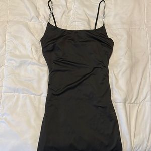 cute black dress with dazzled straps